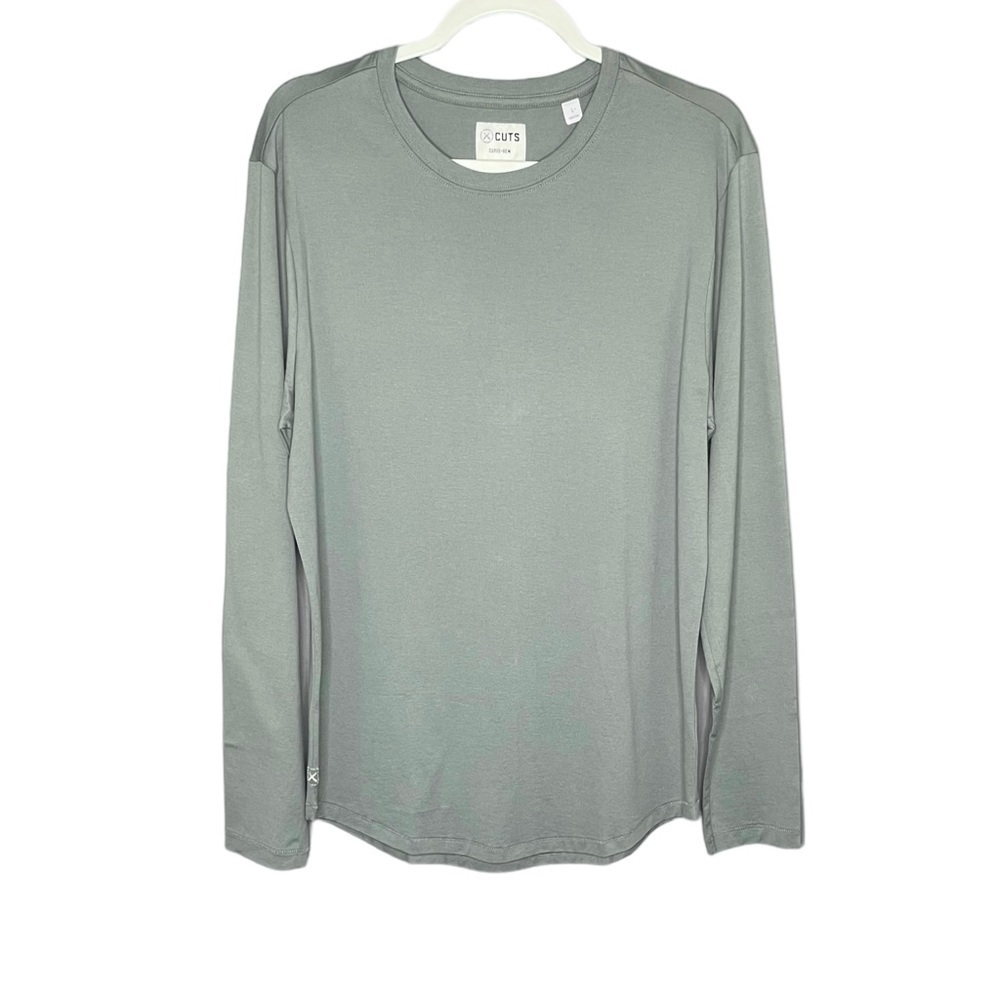New Cuts Clothing‎ Men's Pima Cotton Curve Hem Long Sleeve Tee T-Shirt New NWOT